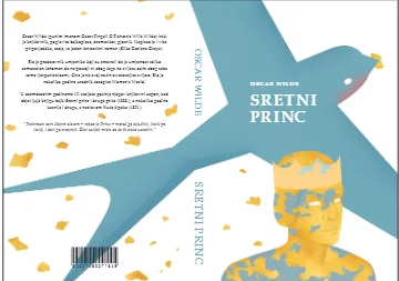 Full cover spread with a blue swallow flying across white and a golden prince on the front